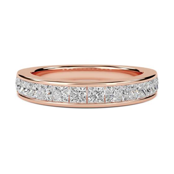 4mm Princess Diamond Half Eternity Ring