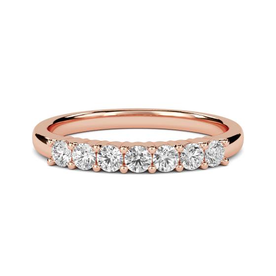 DHMT07053 7 Stone Round Diamond Half Eternity Ring