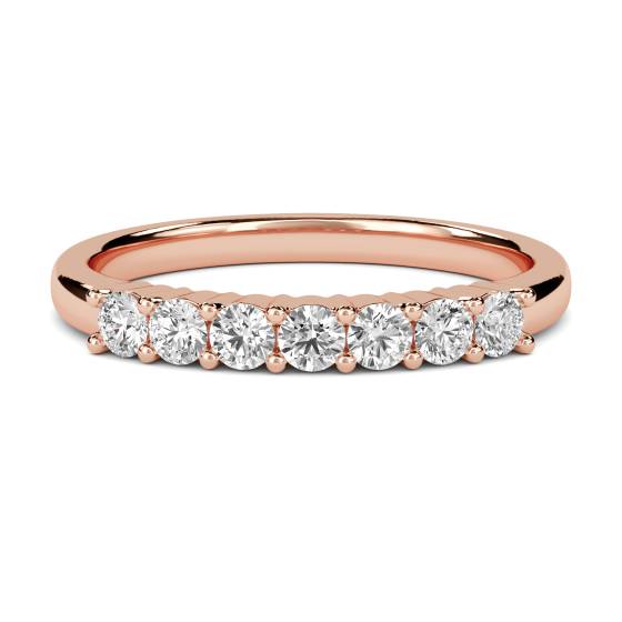 DHMT07053 7 Stone Round Diamond Half Eternity Ring