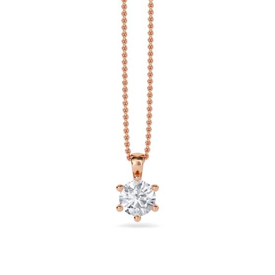 Traditional Round Diamond Pendant