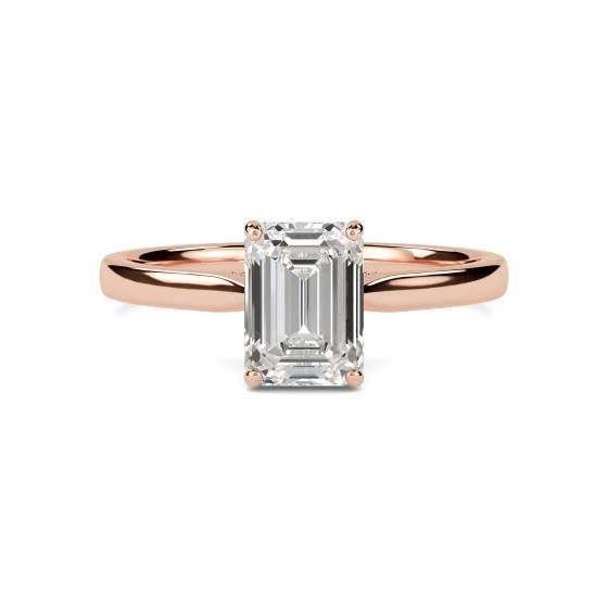 Emerald Diamond Engagement Ring