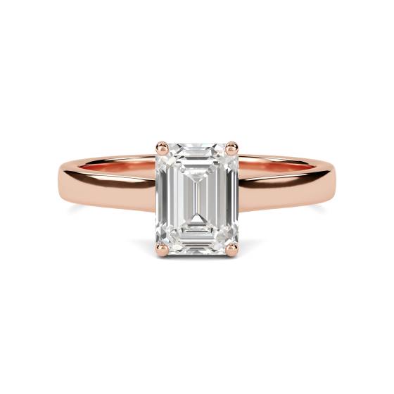 Emerald Diamond Engagement Ring