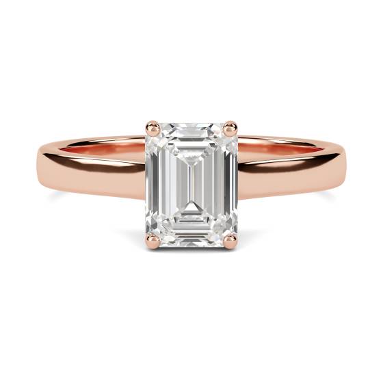Emerald Diamond Engagement Ring