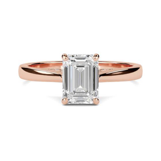 Elegant Emerald Diamond Engagement Ring