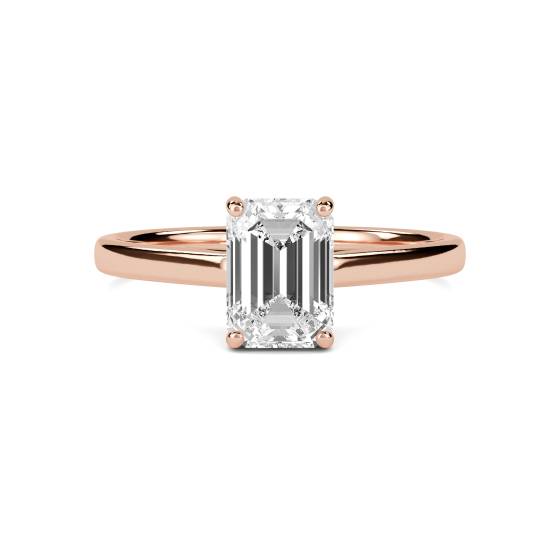 Emerald Diamond Engagement Ring