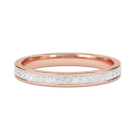 0.50ct VS/F-G Princess Diamond Cut Wedding Ring