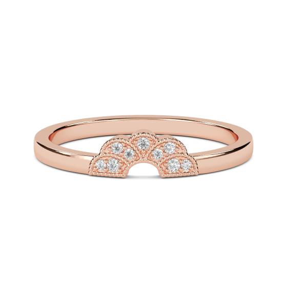 0.10ct VS/F-G Round Diamond Shaped Wedding Ring