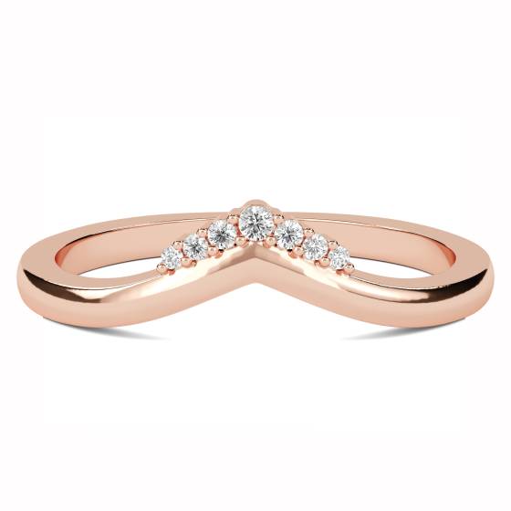 2mm Round Diamond Shaped Wedding Band