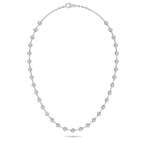 Elegant Round Diamond Drop Necklace