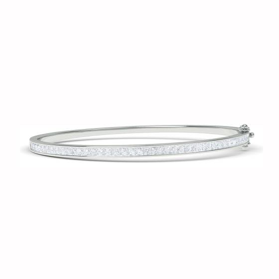 2.00ct VS/E-F Elegant Princess Diamond Set Bangle