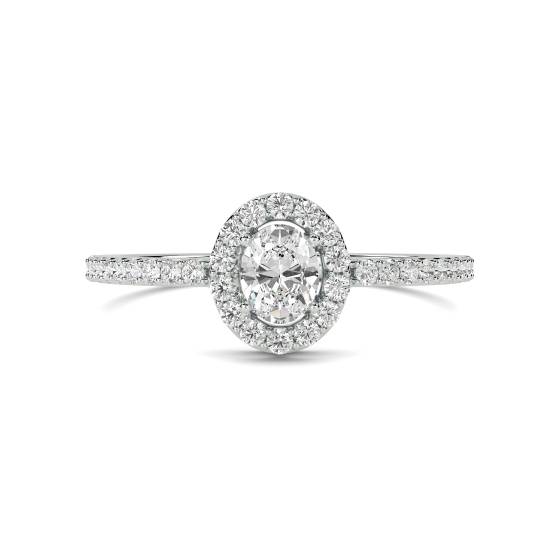 Oval Shoulder Set Ring With Matching Band