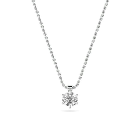 Classic Round Diamond Solitaire Pendant