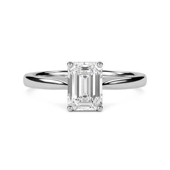 Emerald Diamond Engagement Ring