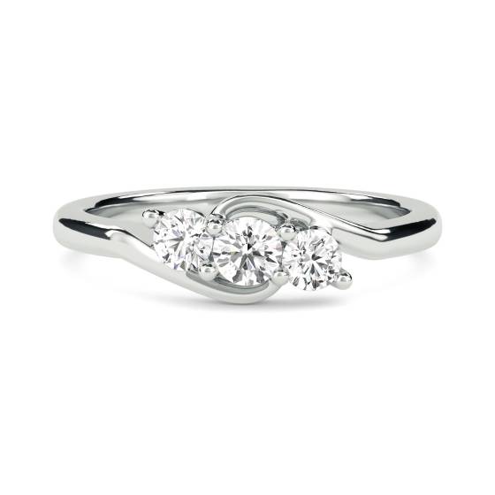 DHDOMR32036 Modern Round Diamond Trilogy Ring