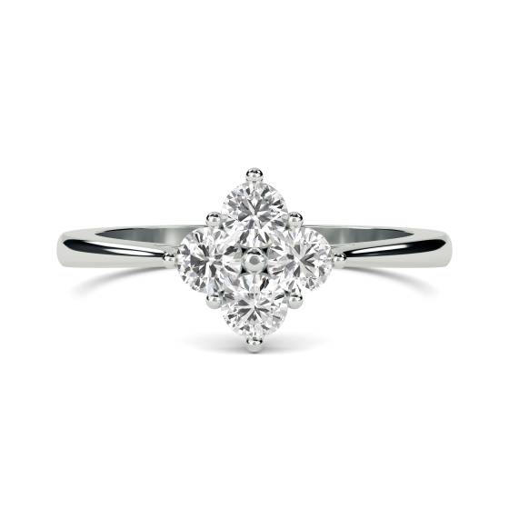 DHDOMR42015 4 Stone Round Diamond Ring