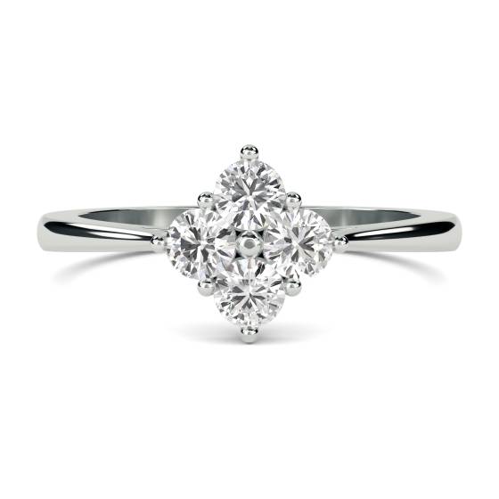 DHDOMR42015 4 Stone Round Diamond Ring