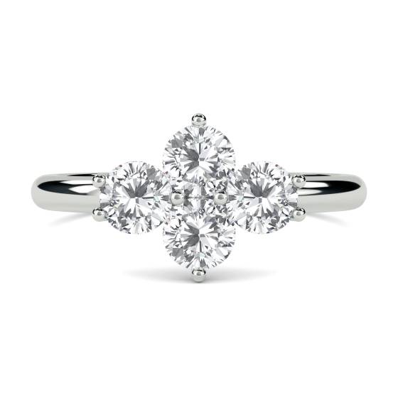 DHDOMR42016 4 Stone Round Diamond Ring