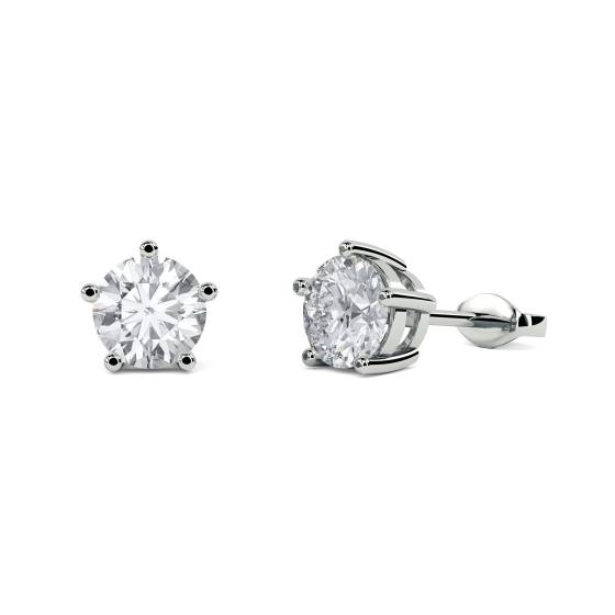 Comtemporary Round Diamond Designer Earrings