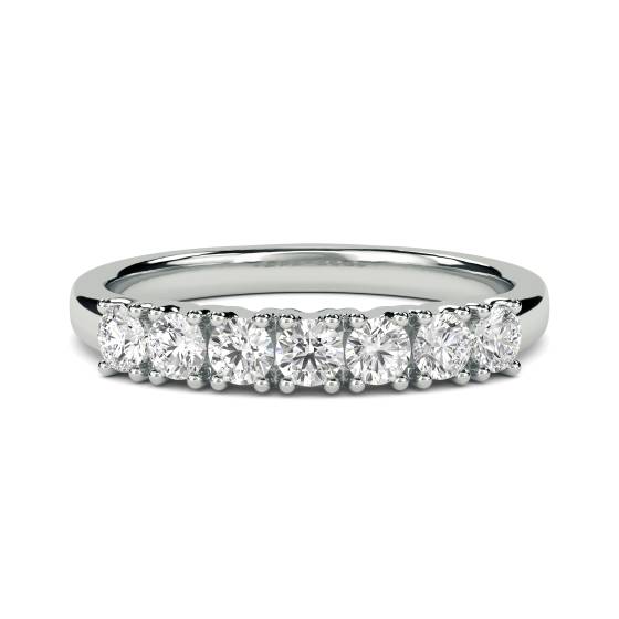 DHHET138 7 Stone Round Diamond Half Eternity Ring