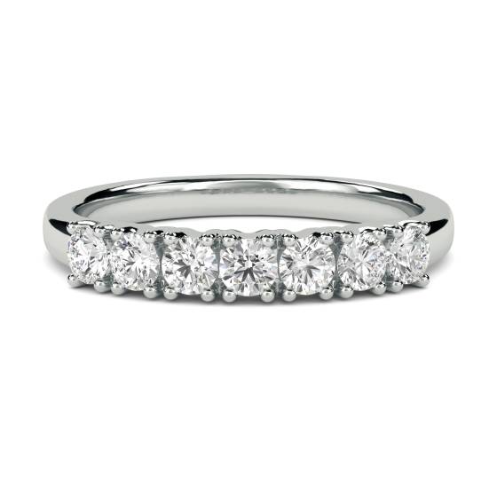 DHHET138 7 Stone Round Diamond Half Eternity Ring