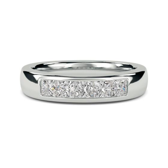 5 Stone Princess Diamond Half Eternity Ring