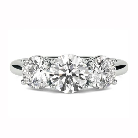 Traditional Round Diamond Trilogy Ring