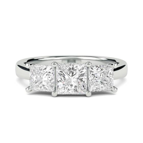 DHMT03346 Traditional Princess Diamond Trilogy Ring