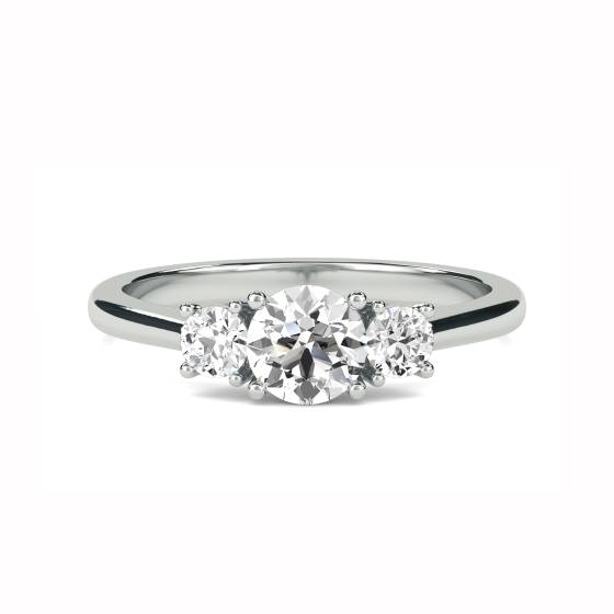 DHMT03379 Lavish Round Diamond Trilogy Ring
