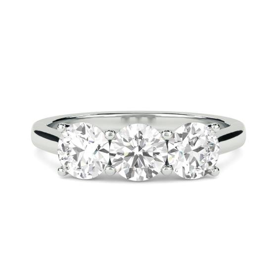 DHMT03433 Modern Round Diamond Trilogy Ring