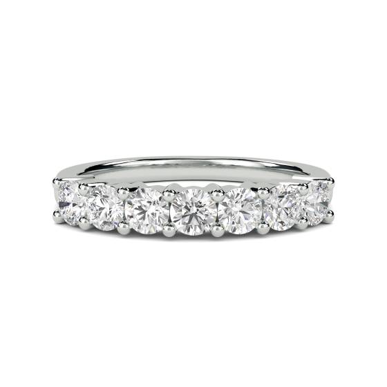 DHMT07065 7 Stone Round Diamond Half Eternity Ring