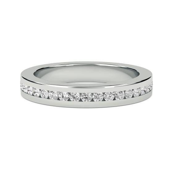 1.00ct VS/F-G Round Natural Diamond Eternity Ring