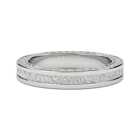 Princess and Round Diamond Full Eternity Ring
