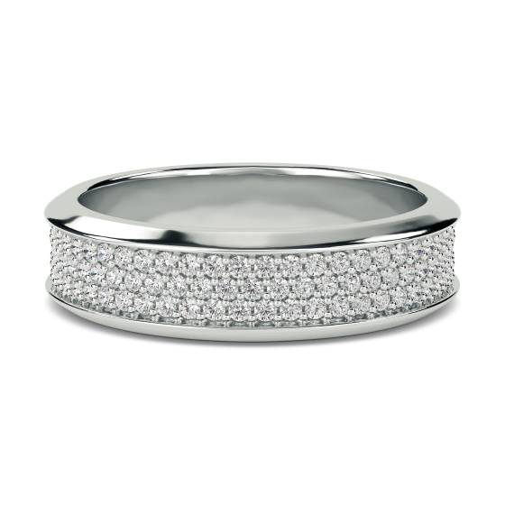 Three Row Round Diamond Full Eternity Ring