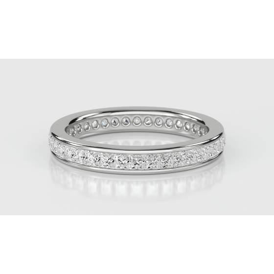 1.00ct VS/E-F Princess Natural Diamond Eternity Ring