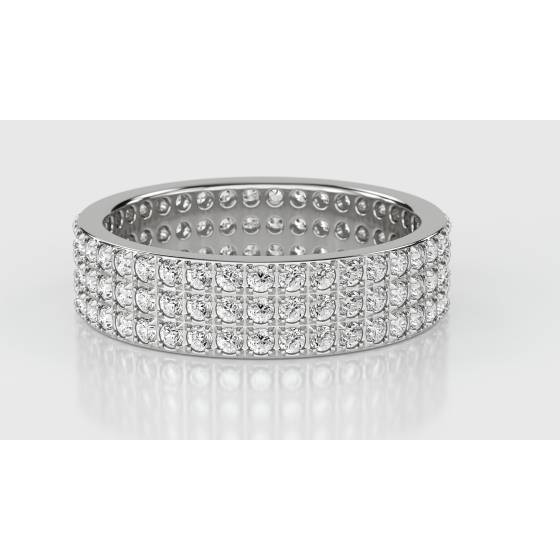1.00ct SI/F-G Round Natural Diamond Full Eternity Ring