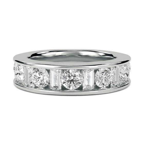 Round & Baguette Diamond Eternity Ring