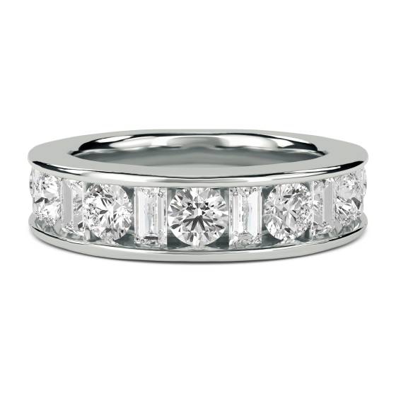 Round & Baguette Diamond Eternity Ring