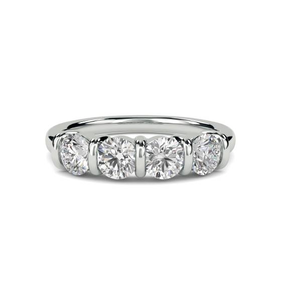 DHHET167 Classic Four Stone Round Diamond Eternity Ring