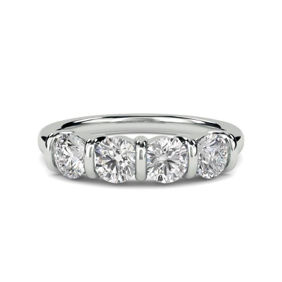 DHHET167 Classic Four Stone Round Diamond Eternity Ring