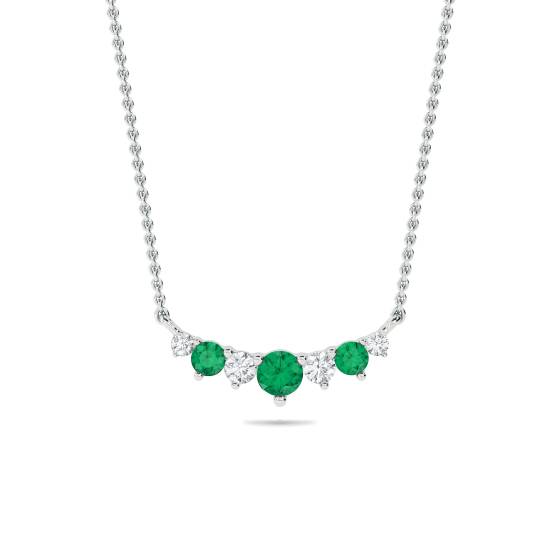 0.35ct Emerald Tiara Necklace