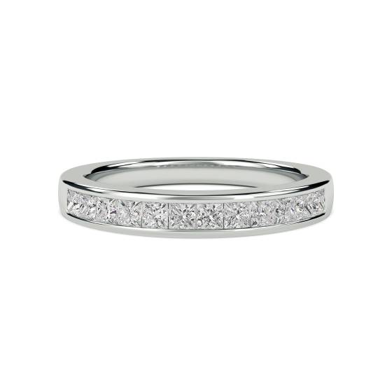 3.5mm Elegant Princess Diamond Eternity Ring