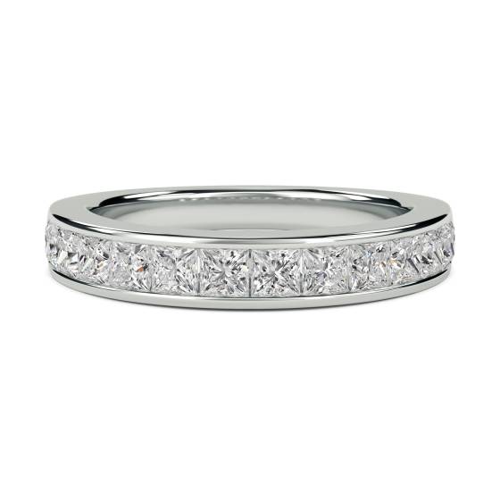 4mm Princess Diamond Half Eternity Ring