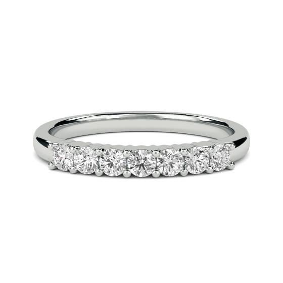 DHMT07053 7 Stone Round Diamond Half Eternity Ring