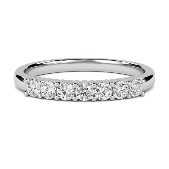 DHMT07053 7 Stone Round Diamond Half Eternity Ring