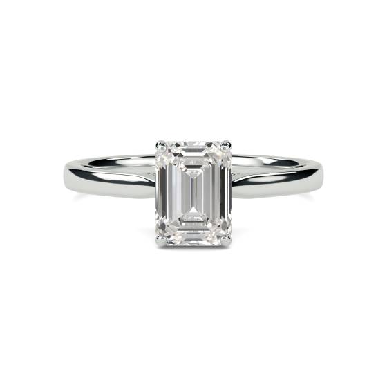 Emerald Diamond Engagement Ring