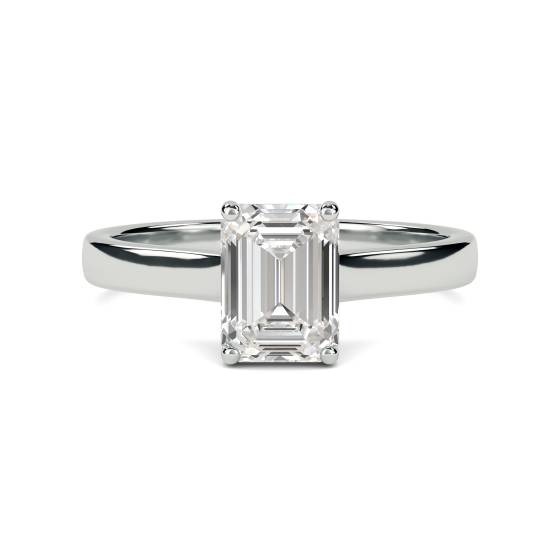 Emerald Diamond Engagement Ring