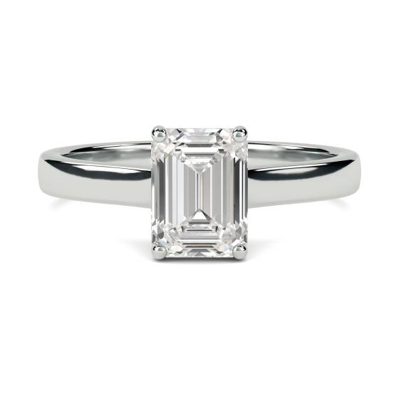 Emerald Diamond Engagement Ring