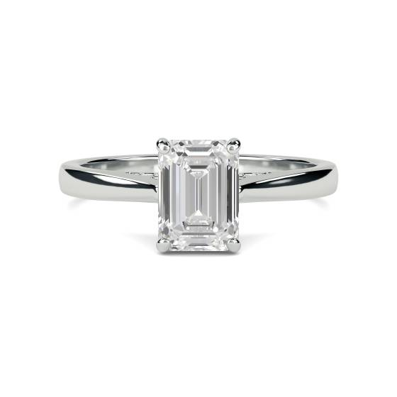 Elegant Emerald Diamond Engagement Ring