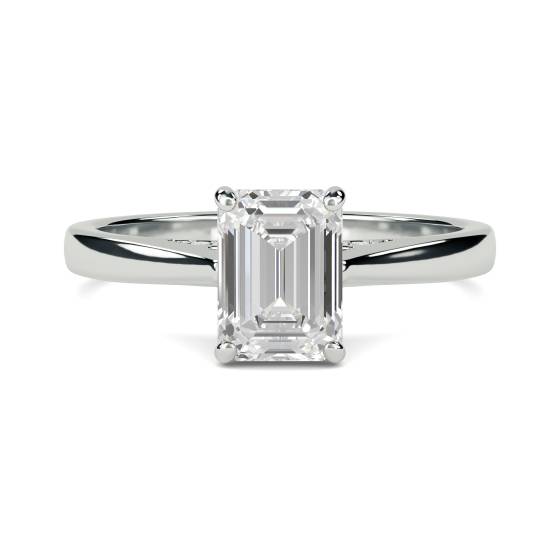Elegant Emerald Diamond Engagement Ring