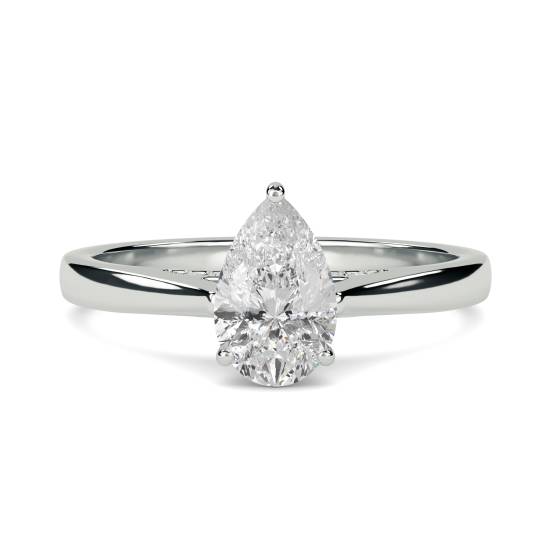 Elegant Pear Diamond Engagement Ring